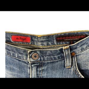 Men's Adriano Goldschmied Angel Cut Distressed Basic Wash Denim Straight Leg 36W